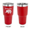 Baby Elephant 30 oz Stainless Steel Ringneck Tumblers - Red - Single Sided - APPROVAL