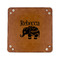Baby Elephant 6" x 6" Leatherette Snap Up Tray - FLAT FRONT