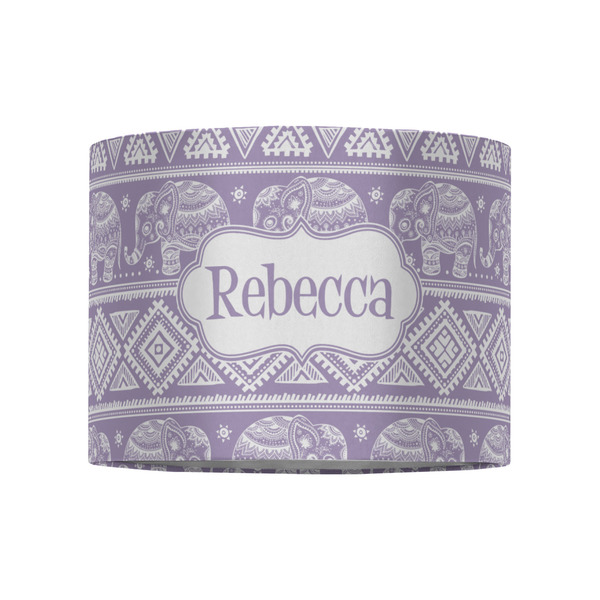 Baby Elephant 8" Drum Lampshade - FRONT (Fabric)