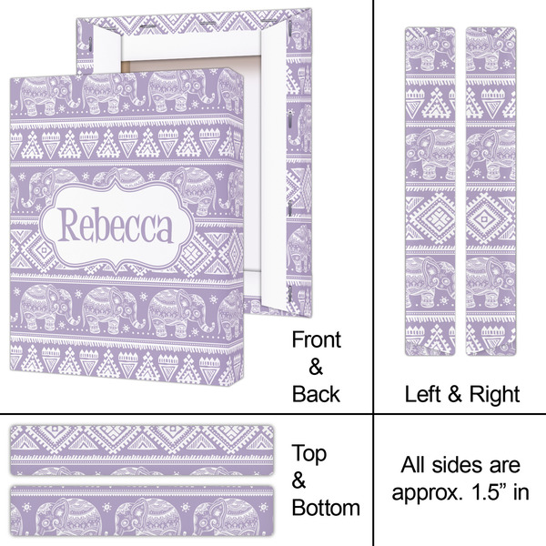 Baby Elephant 8x10 - Canvas Print - Approval