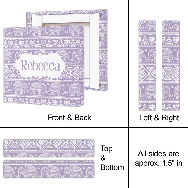 Baby Elephant 8x8 - Canvas Print - Approval