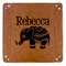 Baby Elephant 9" x 9" Leatherette Snap Up Tray - APPROVAL (FLAT)