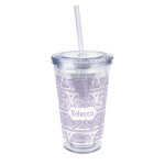 Baby Elephant 16oz Double Wall Acrylic Tumbler with Lid & Straw - Full Print (Personalized)