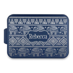Baby Elephant Aluminum Baking Pan with Navy Lid (Personalized)