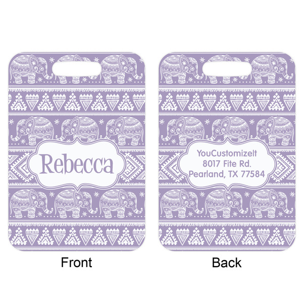 Baby Elephant Aluminum Luggage Tag (Front + Back)