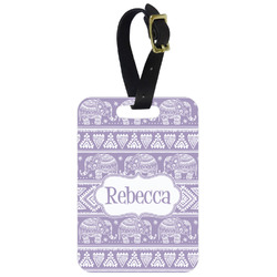 Baby Elephant Metal Luggage Tag w/ Name or Text