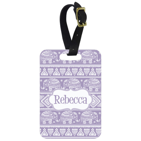 Custom Baby Elephant Metal Luggage Tag w/ Name or Text
