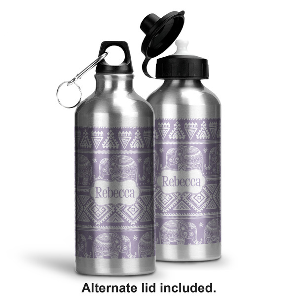Baby Elephant Aluminum Water Bottle - Alternate lid options
