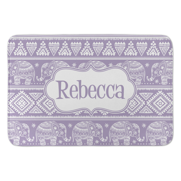 Custom Baby Elephant Anti-Fatigue Kitchen Mat (Personalized)