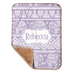 Baby Elephant Sherpa Baby Blanket - 30" x 40" w/ Name or Text