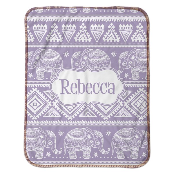 Baby Elephant Baby Sherpa Blanket - Flat