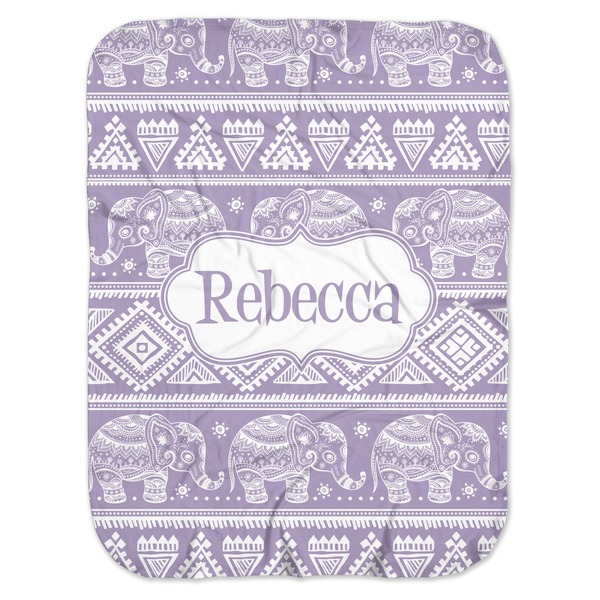 Custom Baby Elephant Baby Swaddling Blanket (Personalized)