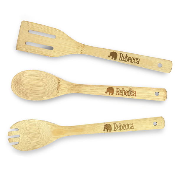 Custom Baby Elephant Bamboo Cooking Utensil (Personalized)