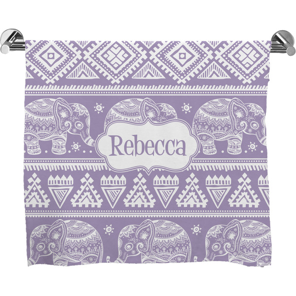 Custom Baby Elephant Bath Towel (Personalized)