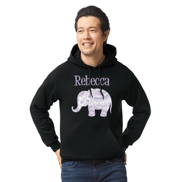 Custom Baby Elephant Hoodie - Black - Small (Personalized)