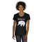 Baby Elephant Black V-Neck T-Shirt on Model - Front