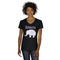 Baby Elephant Women's V-Neck T-Shirt - Black - Small (Personalized)