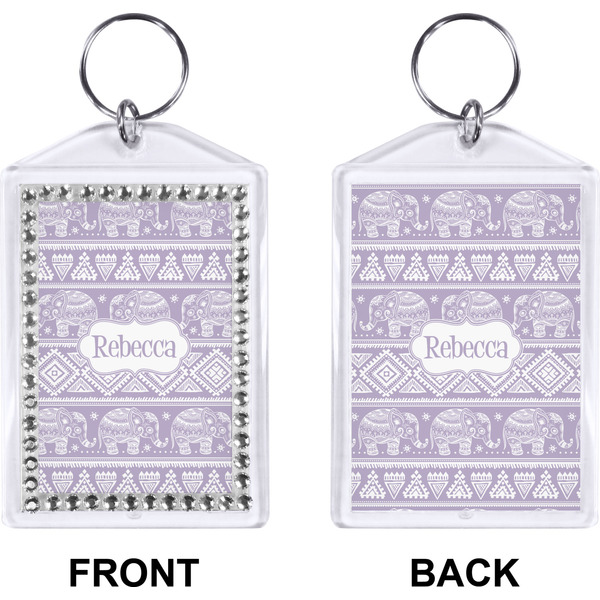 Baby Elephant Bling Keychain (Front + Back)