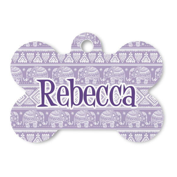 Custom Baby Elephant Bone Shaped Dog ID Tag (Personalized)