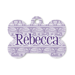 Baby Elephant Bone Shaped Dog ID Tag - Small (Personalized)