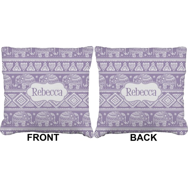 Baby Elephant Burlap Pillow Approval