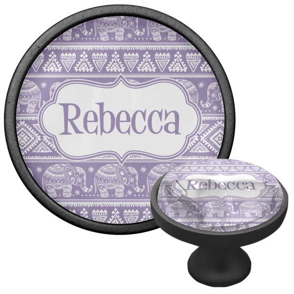 Baby Elephant Cabinet Knob - Black - Multi Angle