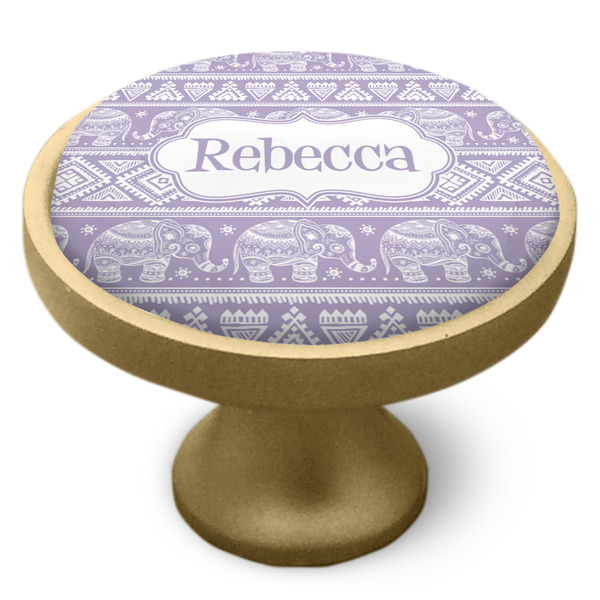 Baby Elephant Cabinet Knob - Gold - Side