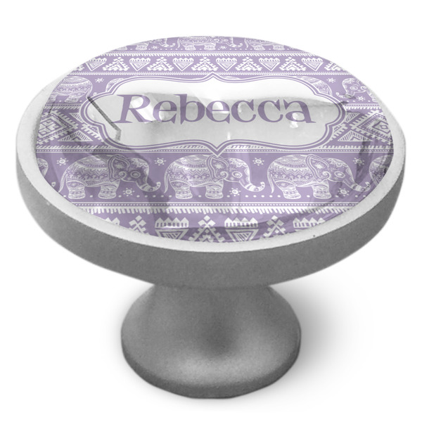 Baby Elephant Cabinet Knob - Nickel - Side