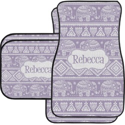 Baby Elephant Car Floor Mats Set - 2 Front & 2 Back (Personalized)