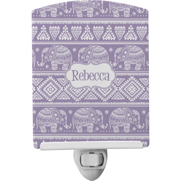 Custom Baby Elephant Ceramic Night Light (Personalized)