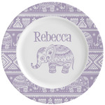 Baby Elephant Ceramic Dinner Plates (Set of 4) (Personalized)