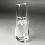 Baby Elephant Champagne Flute - Stemless Engraved - Single (Personalized)