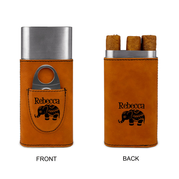 Baby Elephant Cigar Case with Cutter - Double Sided - Approval
