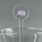 Baby Elephant 5.5" Round Plastic Stir Sticks - Clear (Personalized)