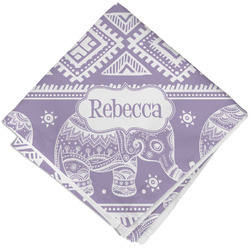 Baby Elephant Cloth Cocktail Napkin - Single w/ Name or Text