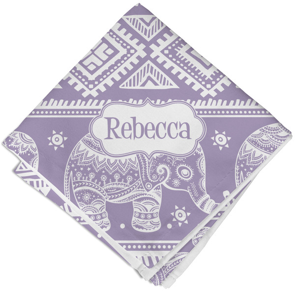Baby Elephant Cloth Napkins - Personalized Lunch (Folded Four Corners)