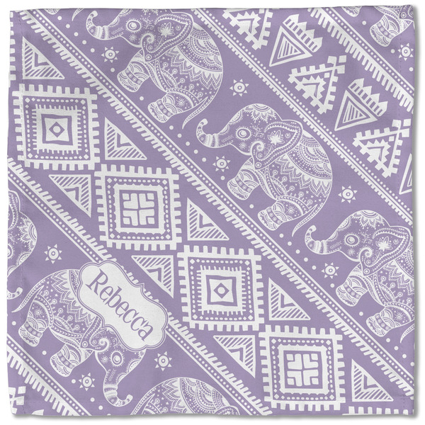 Baby Elephant Cloth Napkins - Personalized Lunch (Single Full Open)