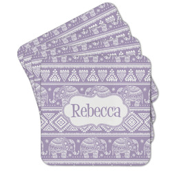 Baby Elephant Cork Coaster - Set of 4 w/ Name or Text
