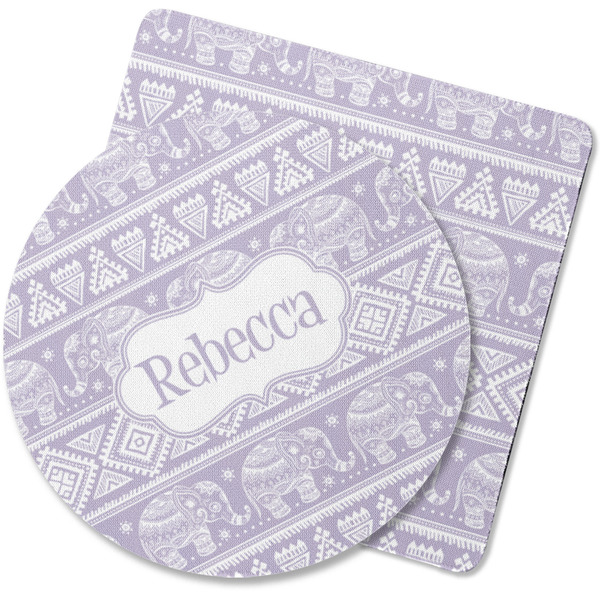 Custom Baby Elephant Rubber Backed Coaster (Personalized)