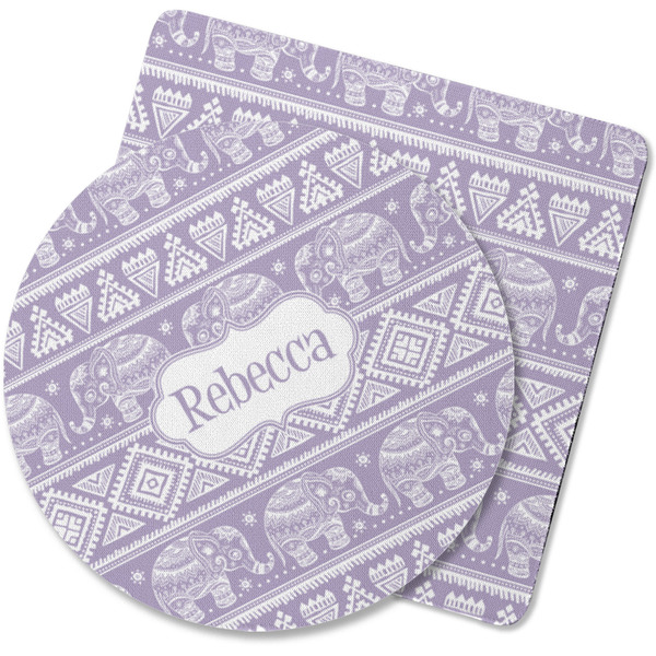 Custom Baby Elephant Rubber Backed Coaster (Personalized)