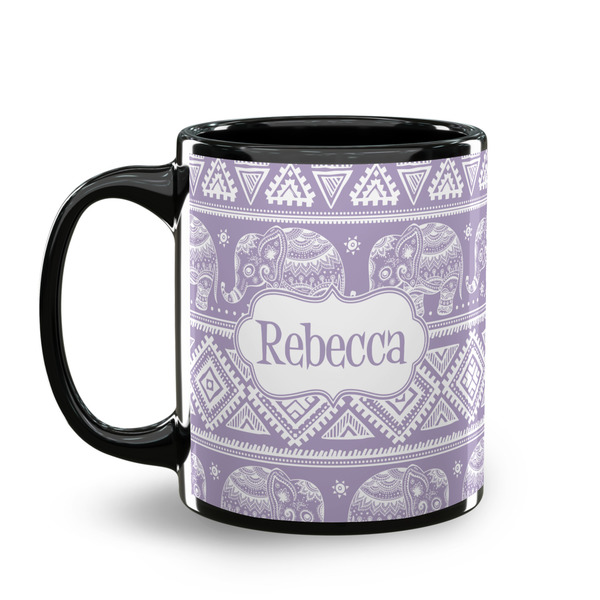 Baby Elephant Coffee Mug - 11 oz - Black