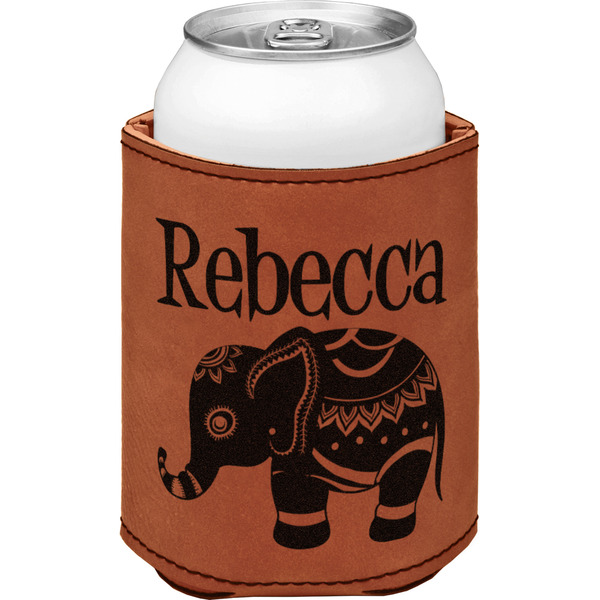 Custom Baby Elephant Leatherette Can Sleeve - Double Sided (Personalized)