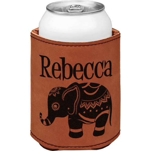 Custom Baby Elephant Leatherette Can Sleeve - Single Sided (Personalized)