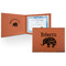 Baby Elephant Cognac Leatherette Diploma / Certificate Holders - Front and Inside - Main