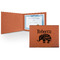 Baby Elephant Cognac Leatherette Diploma / Certificate Holders - Front only - Main