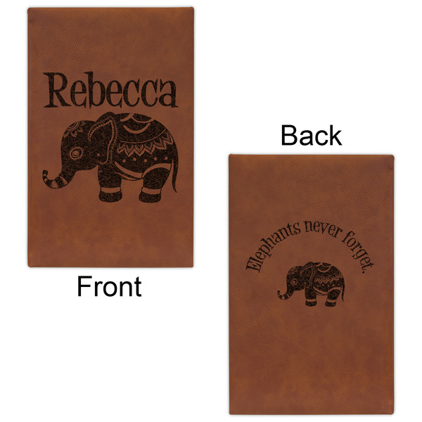 Baby Elephant Cognac Leatherette Journal - Double Sided - Apvl