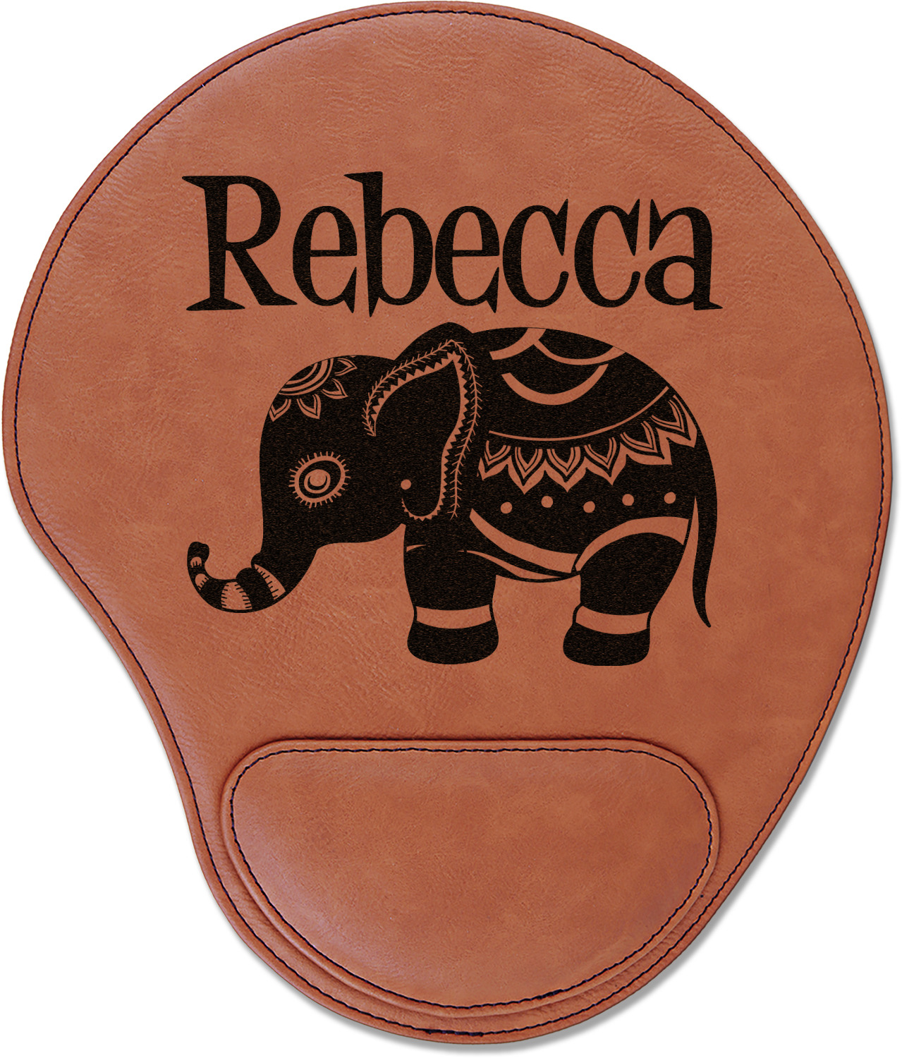 Baby Elephant Leatherette Mouse Pad with Wrist Support (Personalized