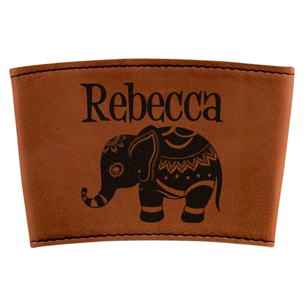 Custom Baby Elephant Leatherette Cup Sleeve (Personalized)