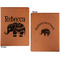 Baby Elephant Cognac Leatherette Portfolios with Notepad - Small - Double Sided- Apvl