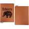 Baby Elephant Cognac Leatherette Portfolios with Notepad - Small - Single Sided- Apvl